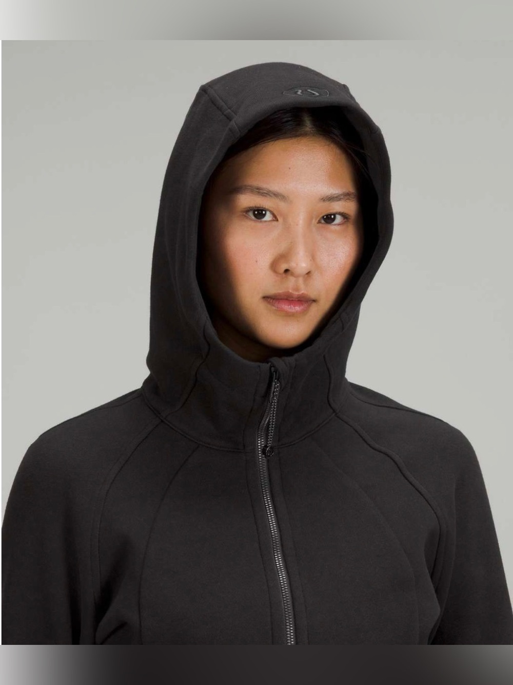 Worn once. Lululemon Scuba Full-Zip Cropped Hoodie - black - Picture 2 of 7